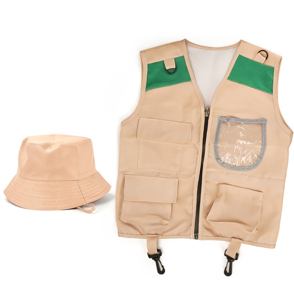 Outdoor Adventure Kit For Kids - Wielokolorowy Zestaw Przebraniowy: Kamizelka i Kapelusz