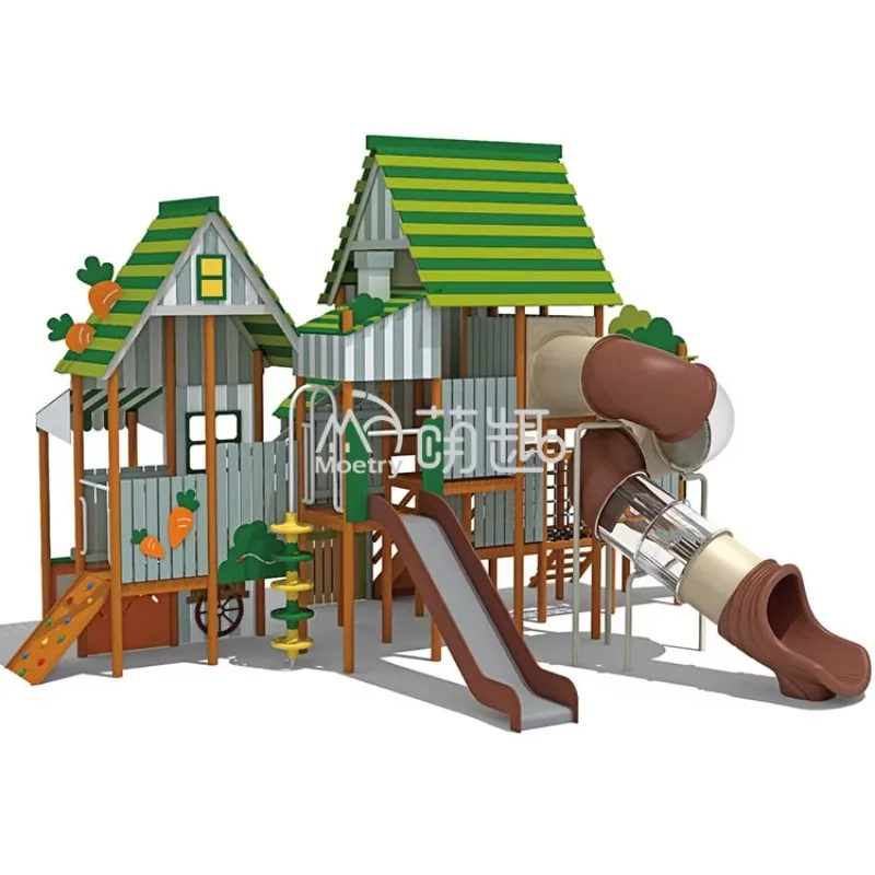 Outdoor Adventure Farm - Drewniany domek do zabawy dla dzieci