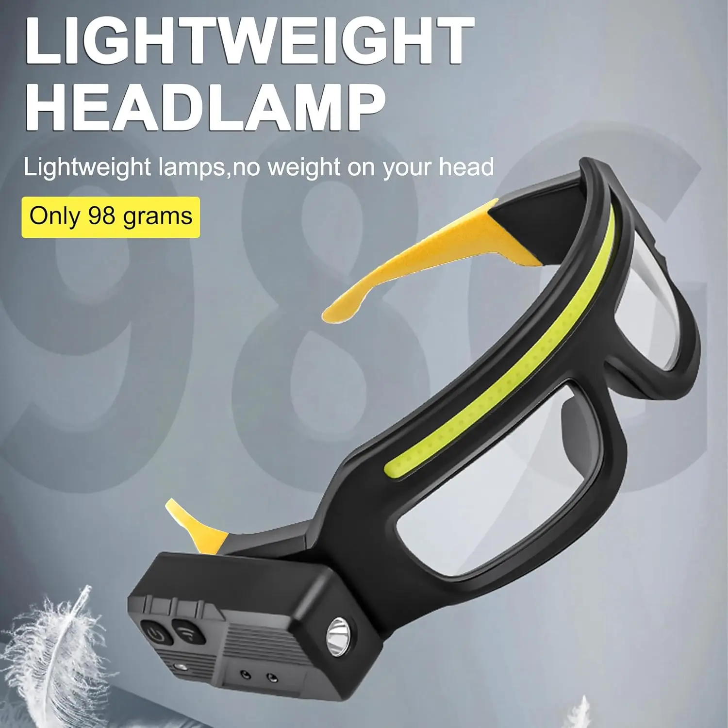 Headlamp Waterproof Rechargeable - Latarka czołowa LED COB, lampa robocza,