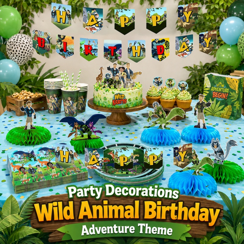 Outdoor Adventure Birthday Party - Urodzinowy piknik Wild Kratts – przenośna