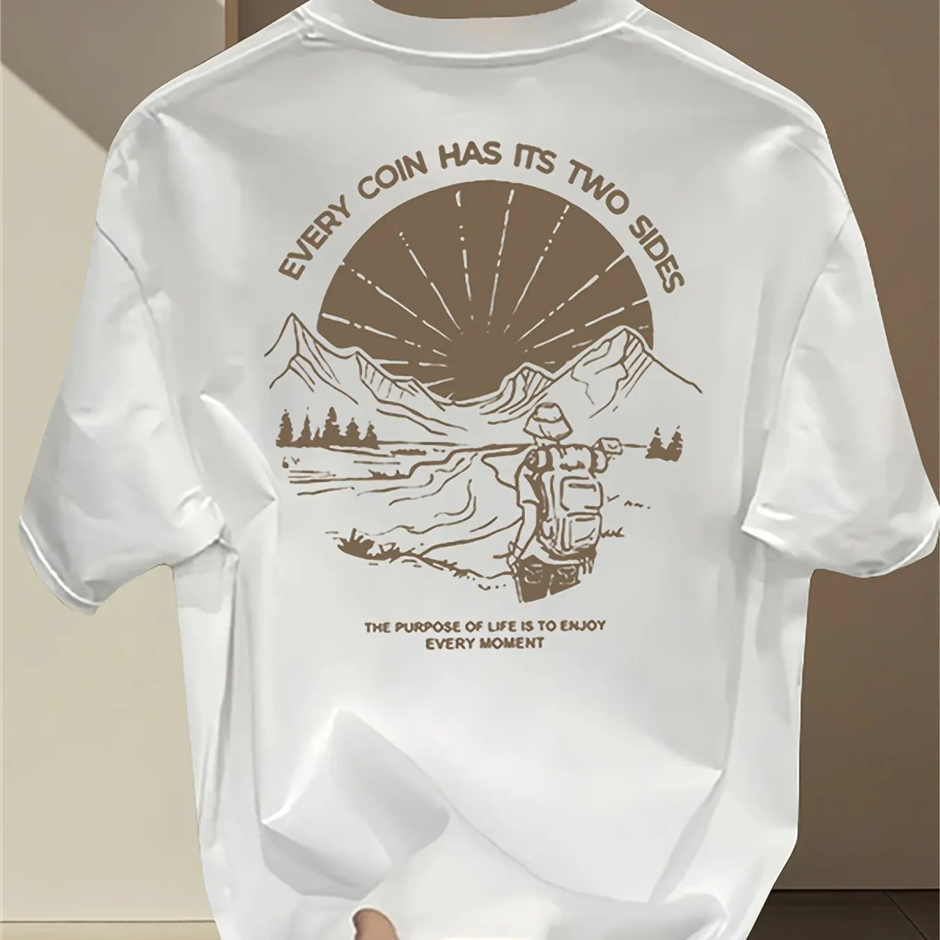Męska koszulka vintage z grafi – Outdoor Adventure Quotes recenzja i cena