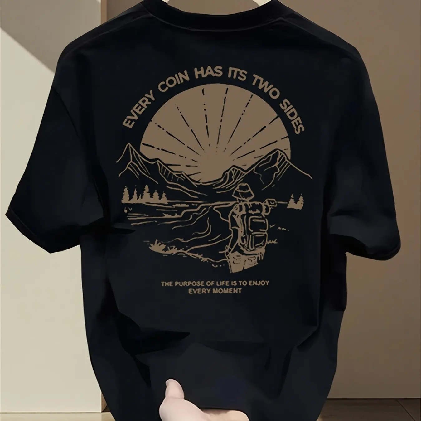 Męska koszulka vintage z grafi – Outdoor Adventure Quotes recenzja i cena