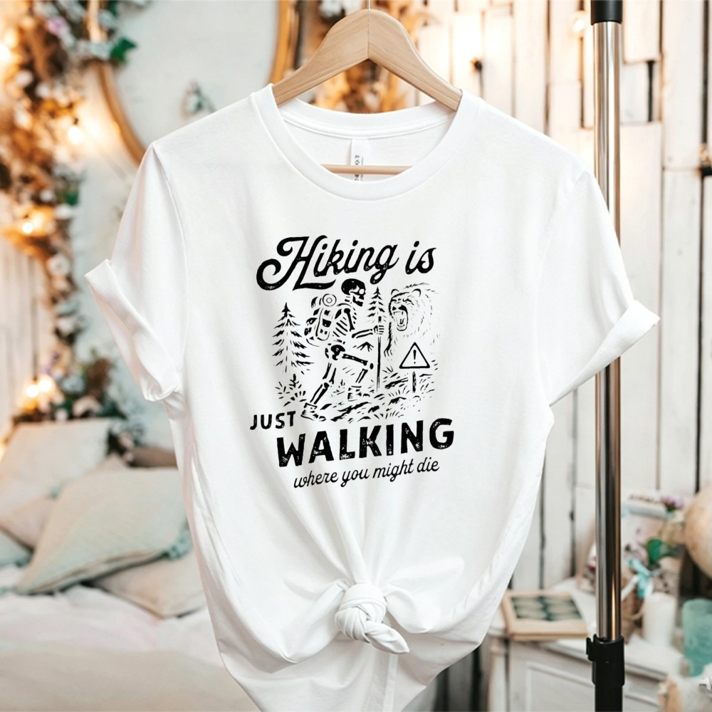 Jesienna damska zabawna koszul – Outdoor Adventure Quotes recenzja i cena