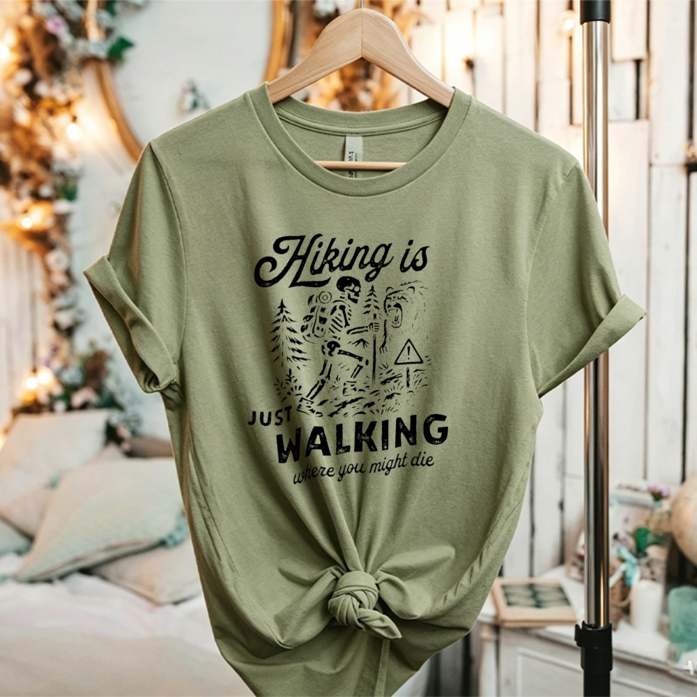 Jesienna damska zabawna koszul – Outdoor Adventure Quotes recenzja i cena