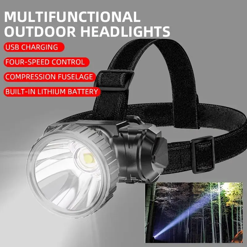 Mocne światło LED Pięciogłowa  – Headlamp Waterproof Rechargeable recenzja i cena