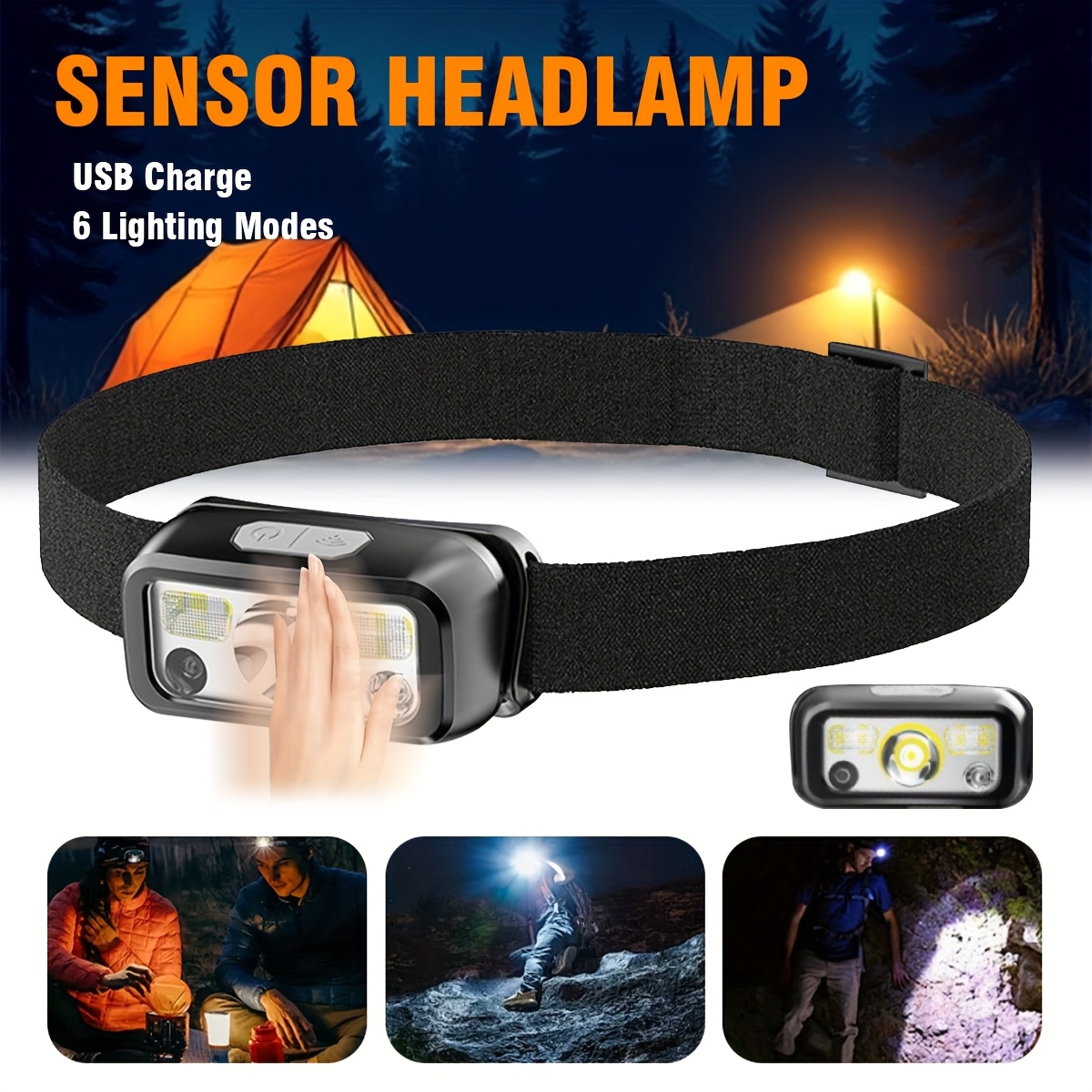 Mocna latarka czołowa LED COB  – Headlamp Waterproof Rechargeable recenzja i cena