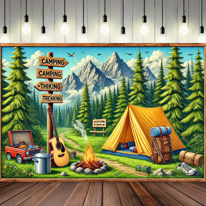 1 tło kempingowe i przygodowe  – Outdoor Adventure Birthday Party recenzja i cena