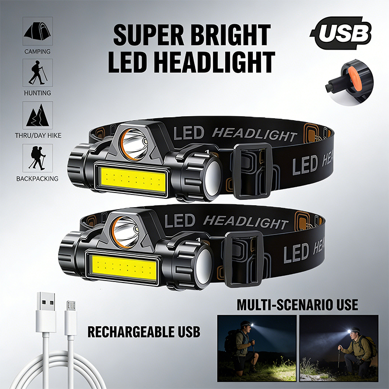 Super Jasna Latarka Czołowa LE – Headlamp Waterproof Rechargeable recenzja i cena